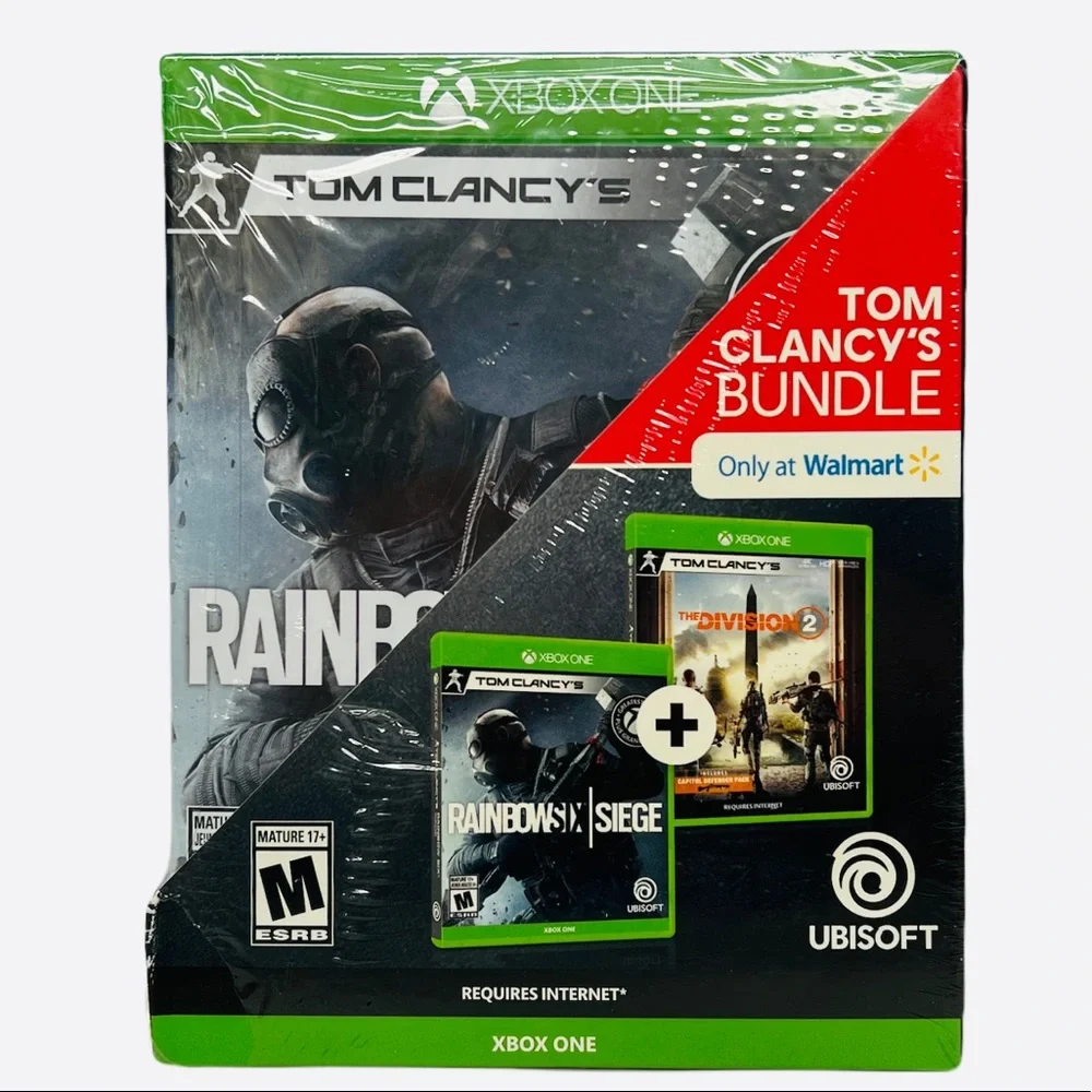 NEW Xbox One Tom Clancy's Rainbow Six Siege & The Division 2 Game Bundle. Sealed